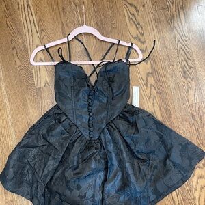 For Love And Lemons Black Sweetheart Babydoll Dress